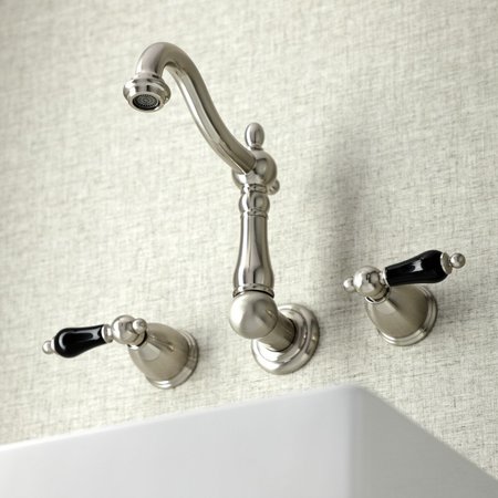 Kingston Brass KS1258PKL Duchess Two-Handle Wall Mount Bathroom Faucet, Brushed Nickel KS1258PKL
